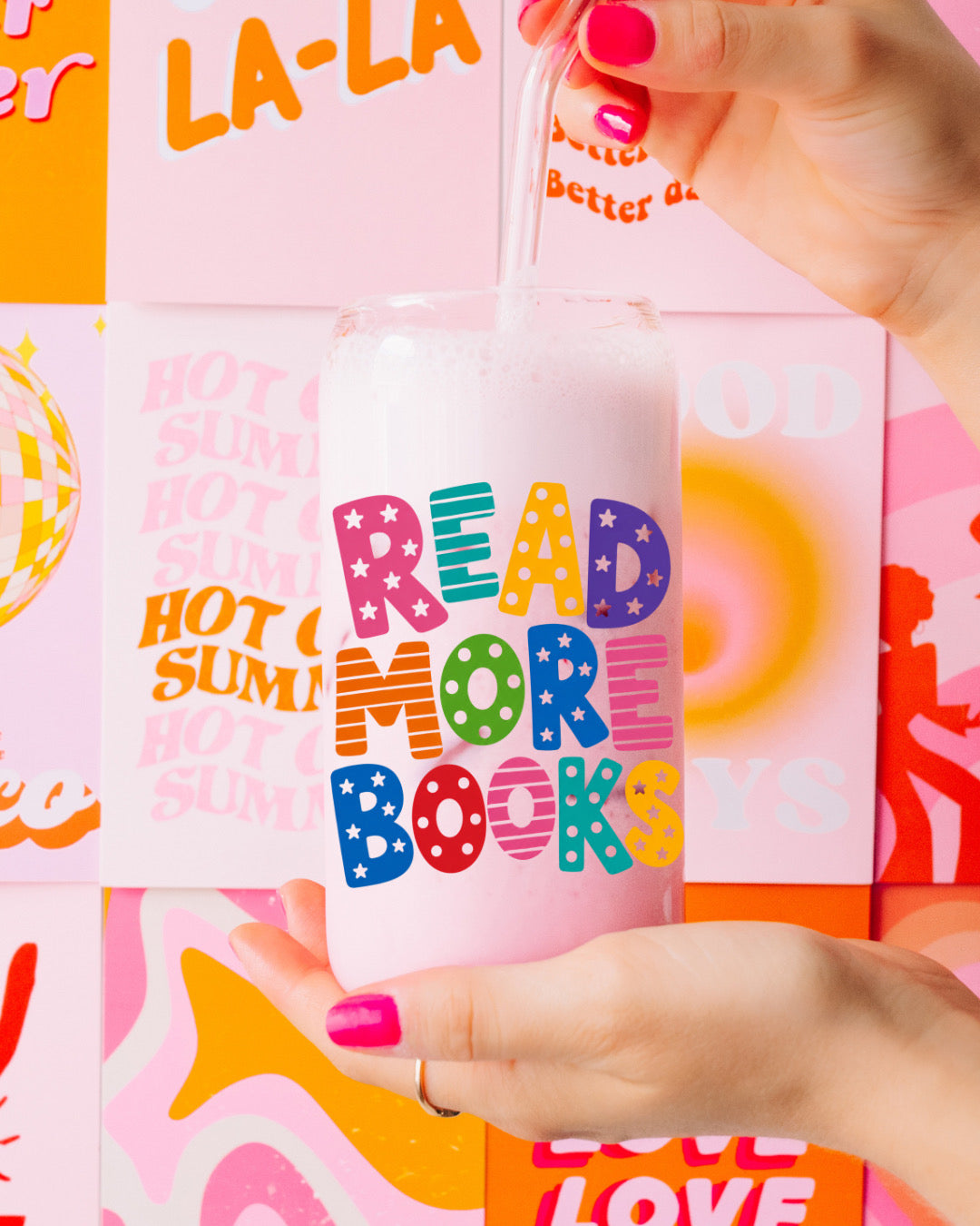 READ MORE BOOKS GLASS CUP πββοΈπ