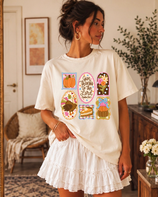 Give Thanks to The Lord Psalm 13 6:13 Tee