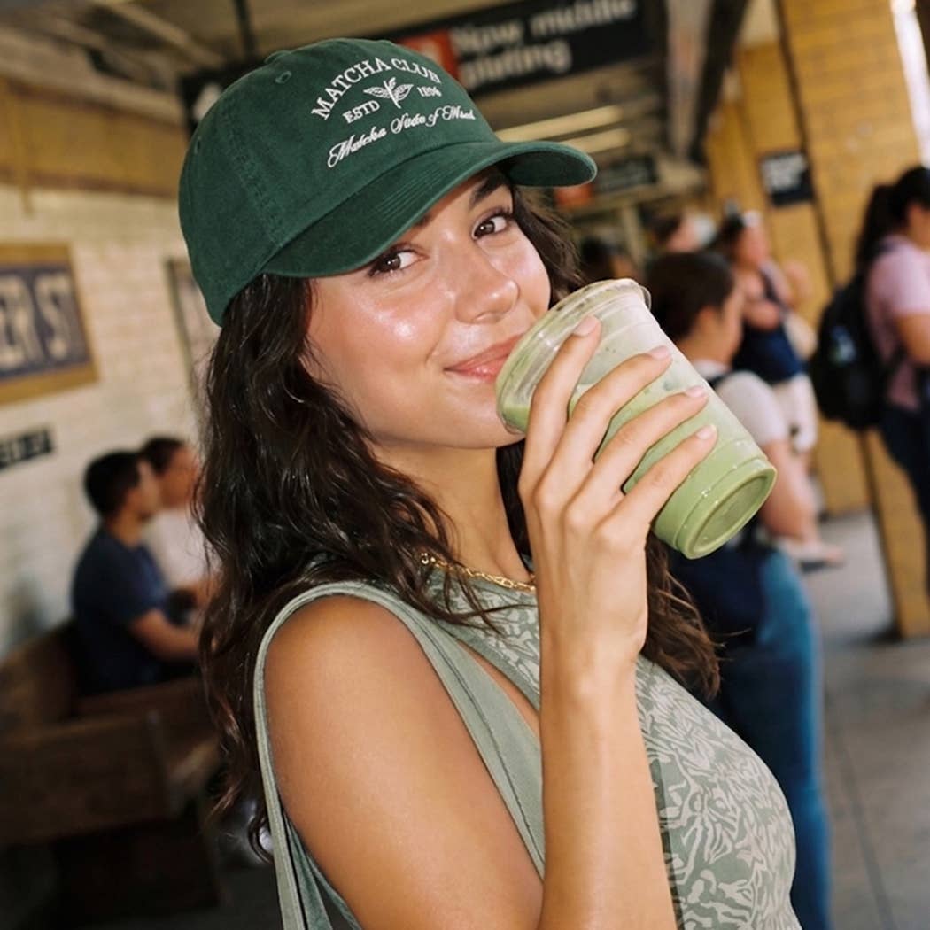 MATCHA CLUB Embroidered Cotton Baseball Cap