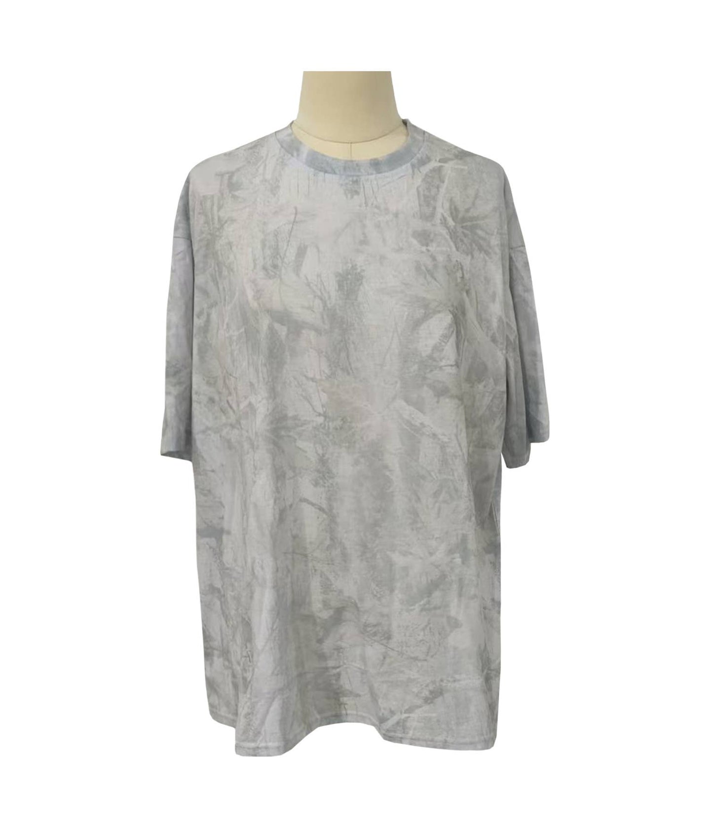 Hunting camo print oversized t-shirt short sleeve top
