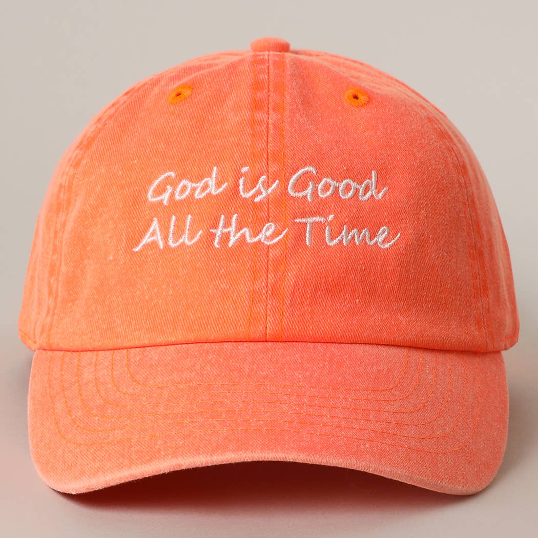 God is Good All The Time Embroidery Baseball Cap