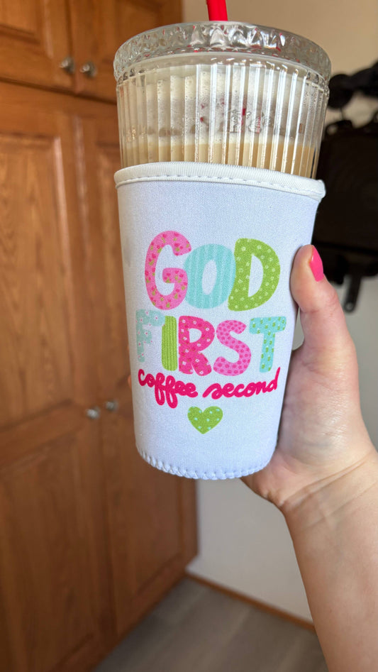 God First Coffee Second Drink Sleeve