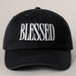 BLESSED Lettering Embroidery Baseball Cap