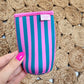 Slim Can Sleeve-Pink and Turquoise Stripe