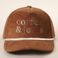 Coffee & Jesus Embroidered Corduroy Rope Trucker Hat