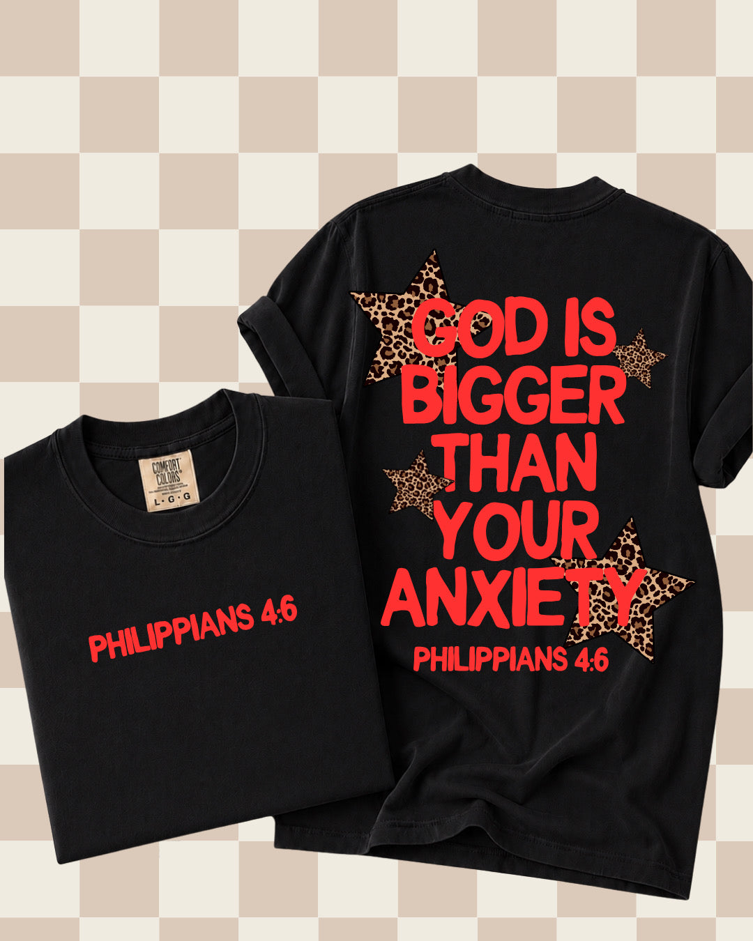 GOD is BIGGER THAN YOUR ANXIETY TEE ❤️⭐️