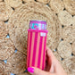 Slim Can Sleeve-Orange and Pink Stripes