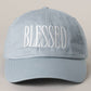 BLESSED Lettering Embroidery Baseball Cap