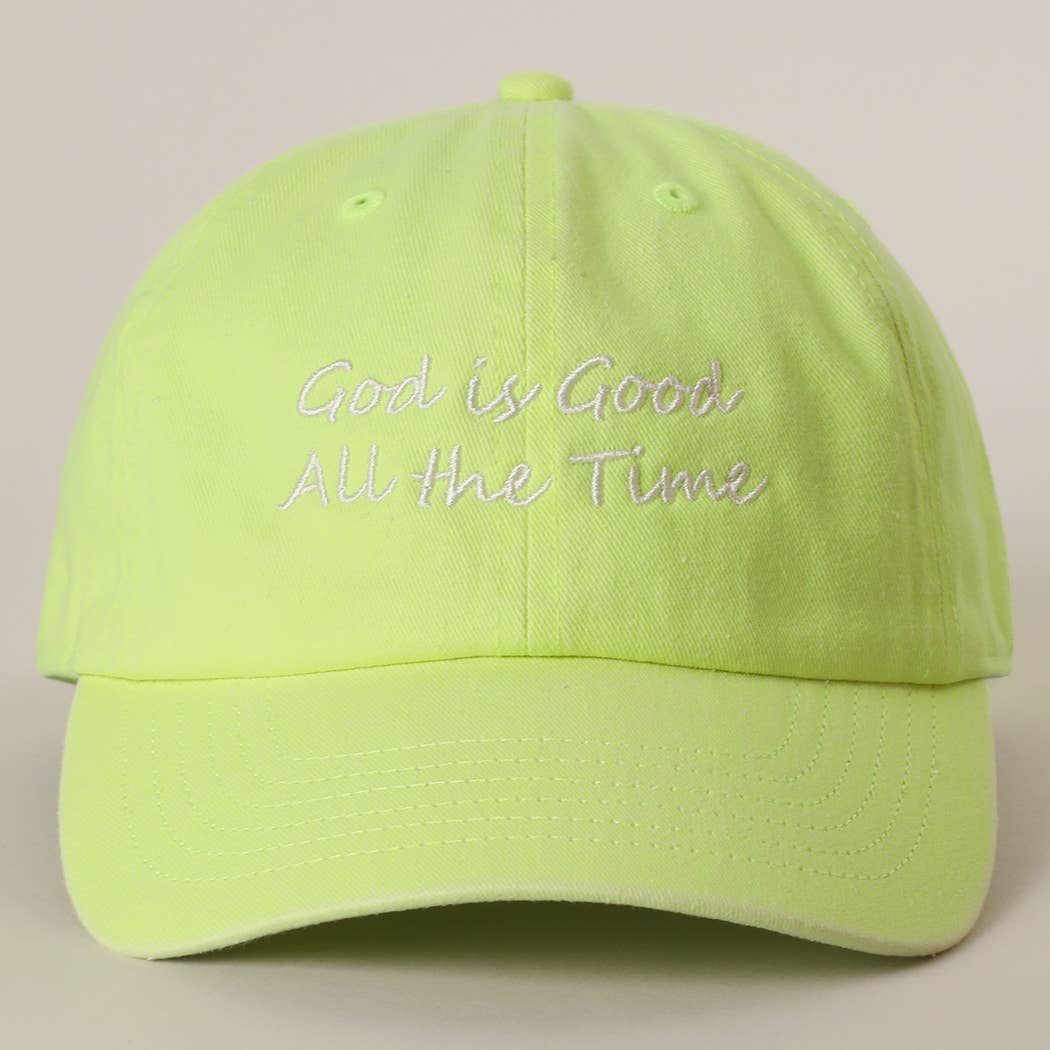 God is Good All The Time Embroidery Baseball Cap