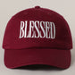 BLESSED Lettering Embroidery Baseball Cap