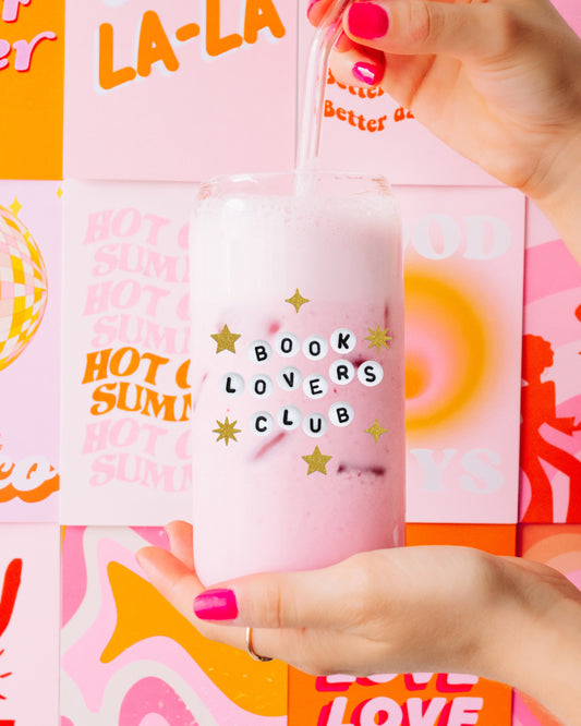 BOOK LOVER CLUB GLASS CUP 📿✨📚
