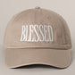 BLESSED Lettering Embroidery Baseball Cap