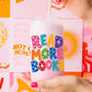 READ MORE BOOKS GLASS CUP 🙂‍↕️📚