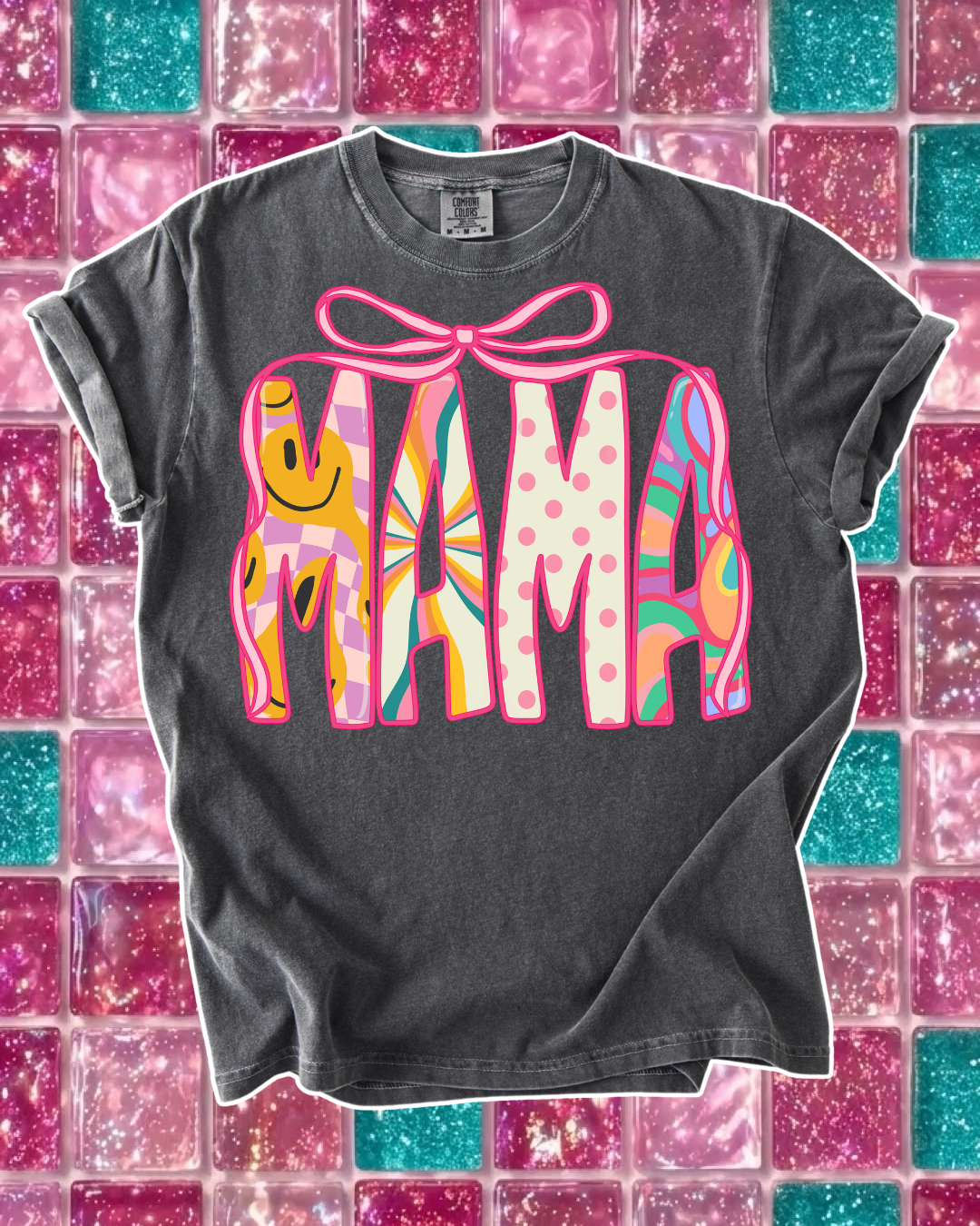 MAMA RETRO TEE 🌈🪩💗