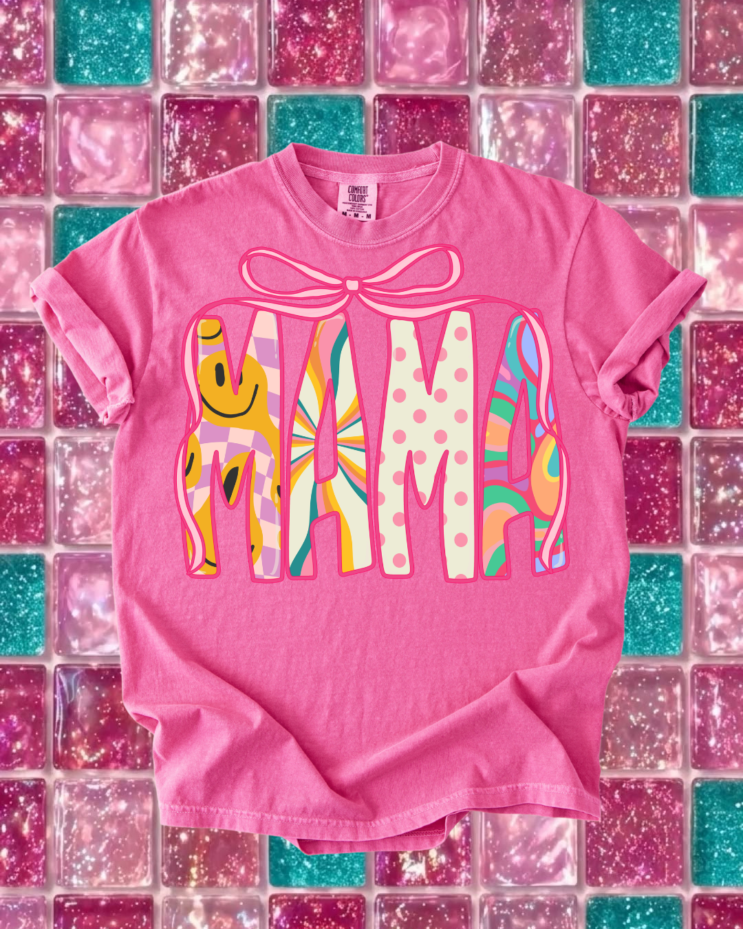 MAMA RETRO TEE 🌈🪩💗