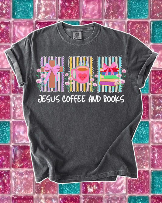 JESUS COFFEE & BOOKS TEE 💗🌷