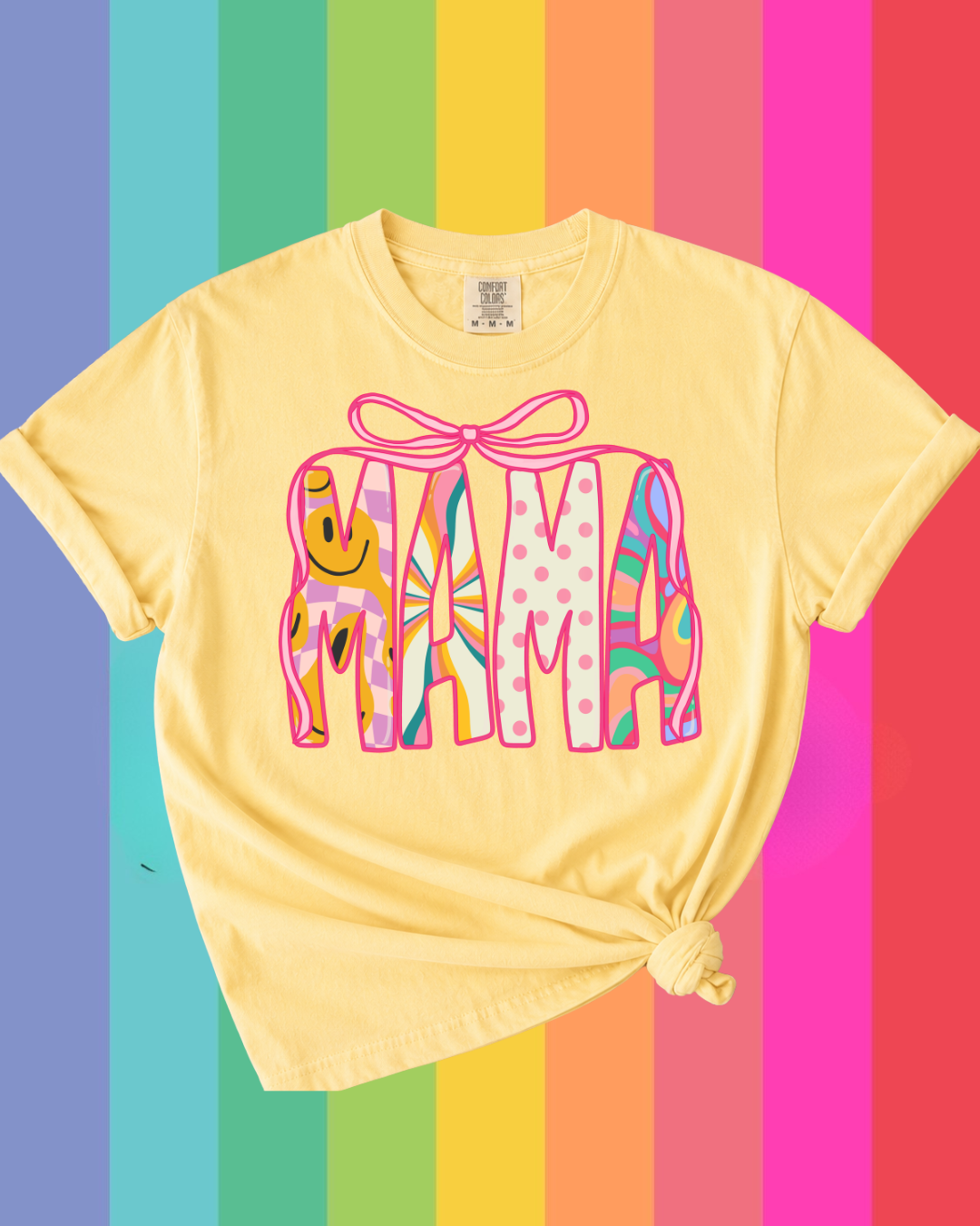 MAMA RETRO TEE 🌈🪩💗