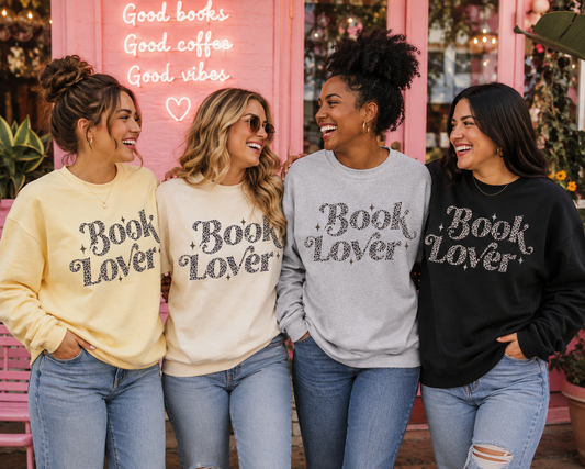 BOOK LOVERS CREWNECK 🐆✨