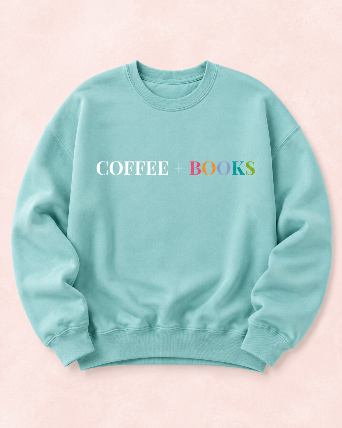 COFFEE + BOOKS CREWNECK 📚🌈