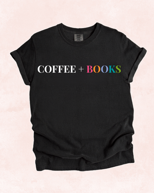 COFFEE + BOOKS Tee 📚🌈✨