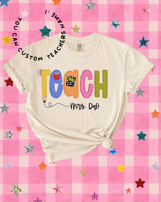 Personalized TEACHER Tee 🍎