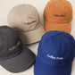 Coffee First Embroidered Washed Cotton Baseball Cap