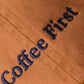 Coffee First Embroidered Washed Cotton Baseball Cap