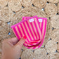 Iced Coffee Sleeve - Pink and Orange Stripe