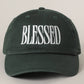 BLESSED Lettering Embroidery Baseball Cap